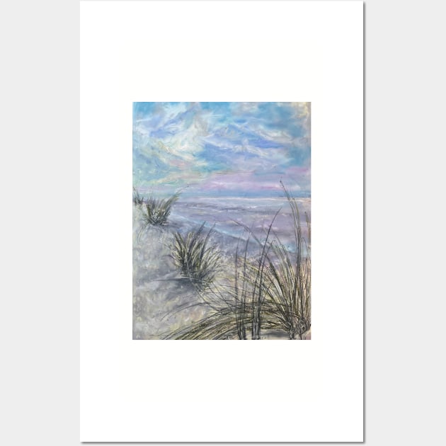 Pastel beach scene Wall Art by Merlinsmates